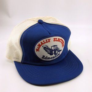 Canada Gear - Vintage McNally Electric Trucker Hat -White and Blue - O/S